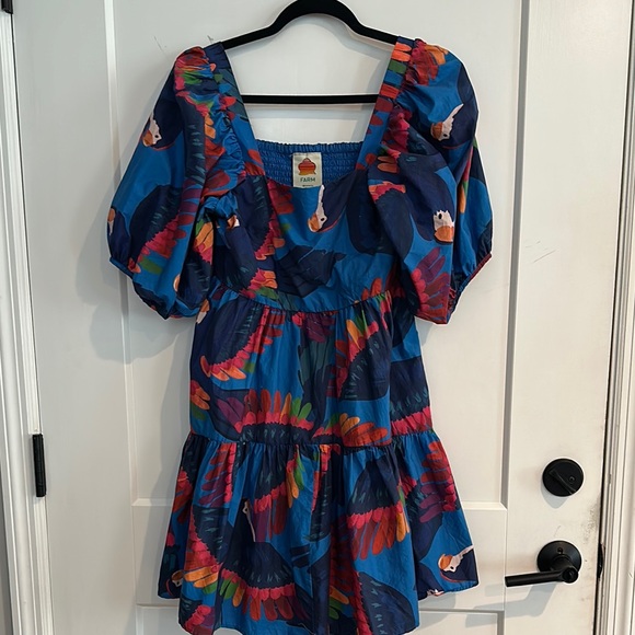 FARM Rio Multicolor Puff Sleeve Dress - Picture 2 of 5